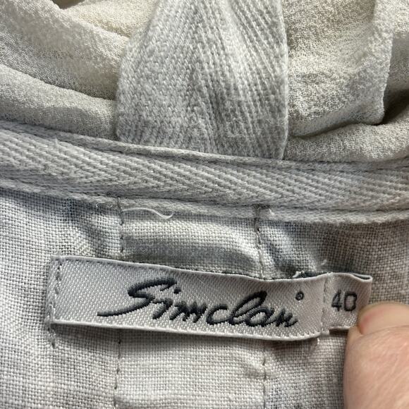 Simclan Distress Wash Jacket Women Large (40) Gray Boho Minimalist Artsy Unique - Picture 6 of 9